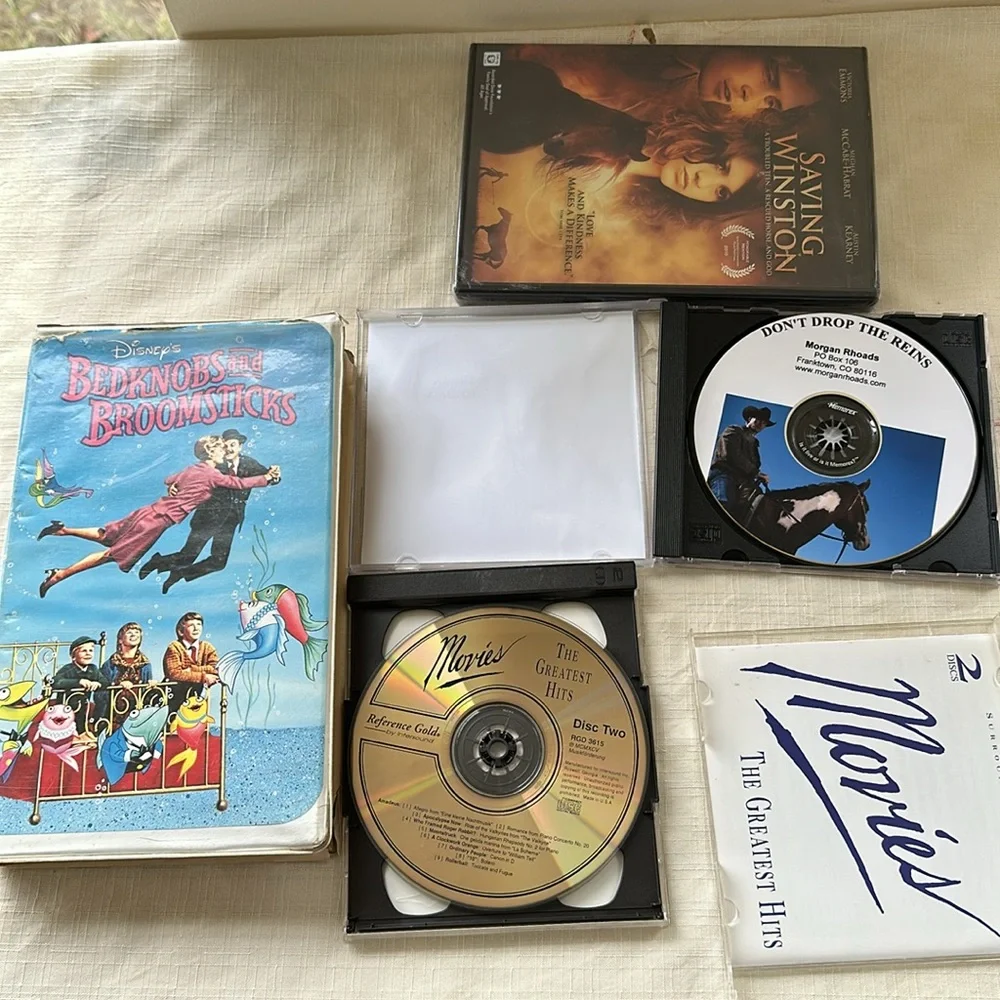 3 CD Don't Drop the reins/the Greatest Hits/1 VHS-1 DVD movies